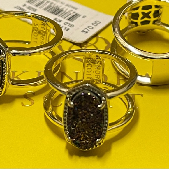 Kendra Scott Elyse Silver Ring Multi Drusy; Size 6; NWT; SOLD OUT @ Kendra Scott - Picture 5 of 8